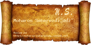 Moharos Seherezádé névjegykártya